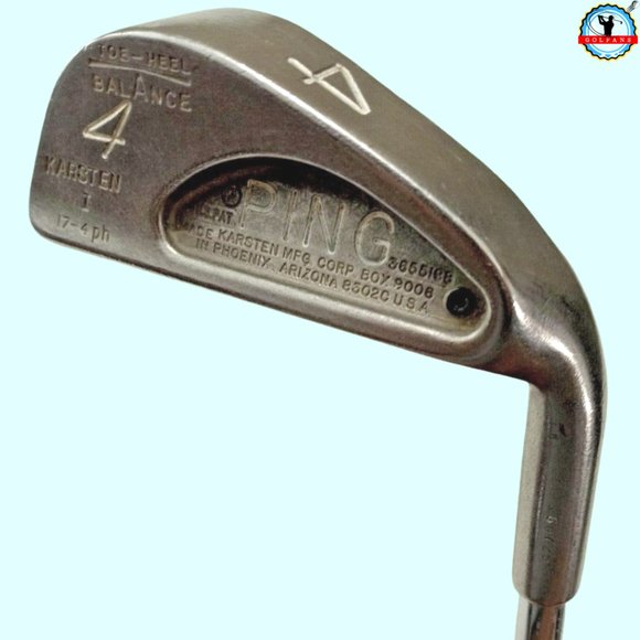 Iron Black Vintage PING KARSTEN I #4  Dot Toe-Heel Balance 17-4 Steel RH S-Flex - Picture 1 of 12